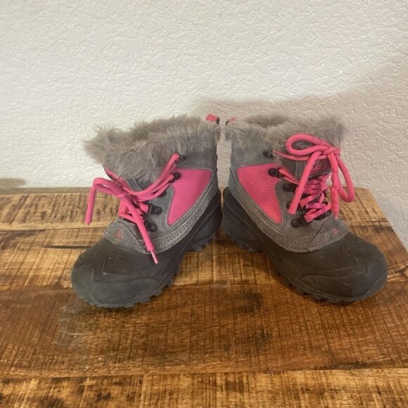 North Face Girls 1 Shellista Extreme NF0A2T5V Pink Snow Winter Boots Waterproof - Picture 5 of 11